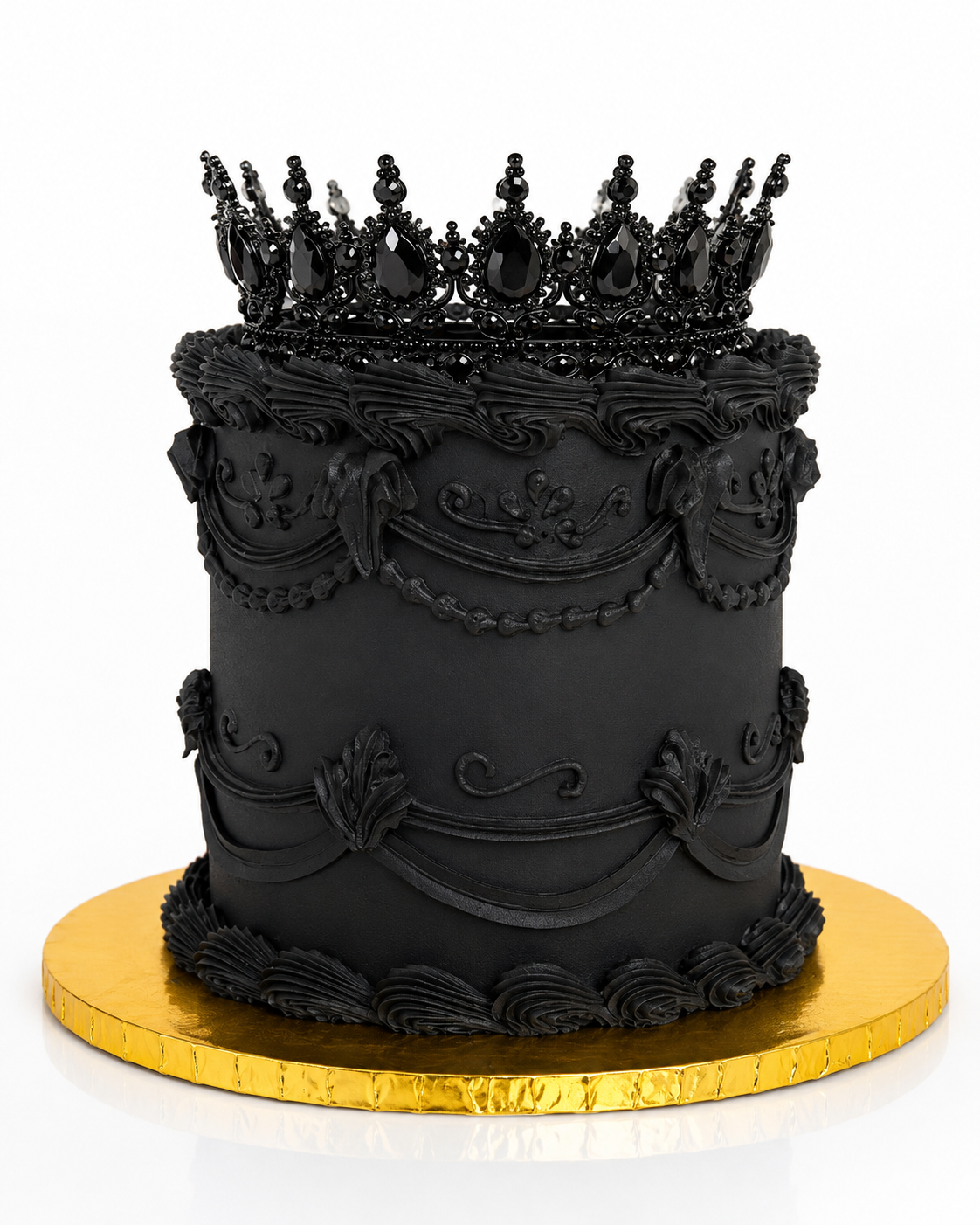 Pastel Corona Negra Realeza